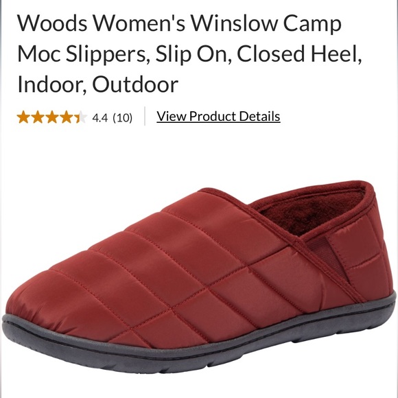 Woods Shoes - Woods Women's Red Slippers (Size: 9)